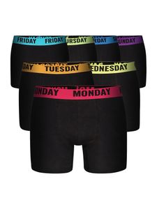 Happy Shorts Retro-Pants unterhose männer herren Monday Sunday Schwarz XL (Herren)