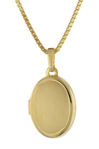 trendor 75973 Medaillon 333 Gelbgold mit Vergoldeter Silberkette, 50 cm