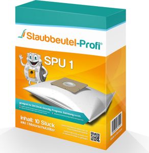10 Staubsaugerbeutel SPU1  passend für Dirt Devil Quigg 5390, Allegra, Swiffy, M 7011 kompatibel mit Swirl Y05, Y101, Y201, Y50