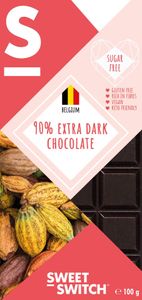 SWEET-SWITCH 90% Belgische Zartbitterschokolade 100 g