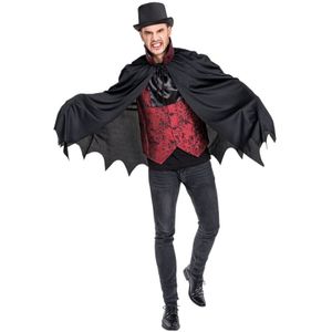 3 tlg Herren Dracula Vampir Kostüm Horror Lord Dark Halloween Karneval Umhang 60
