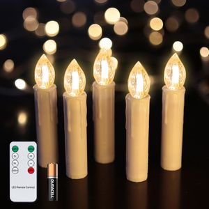 TolleTour 90x LED svíčky Vánoční svíčky Svíčky na stromek Bezdrátové s časovačem S baterií