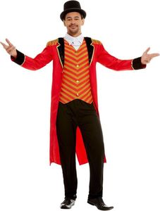 Smiffys - Kostým "Deluxe Ringmaster" pre mužov SM1897 (XL Regular) (červený/čierny)