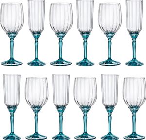 12-teiliges Bormioli Rocco Florian Stielglas-Set – Blau