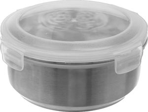 Orion Küchenbehälter | Lebensmittelbehälter | Stahlschüssel mit Kunststoffdeckel rund luftdicht 750 ml
