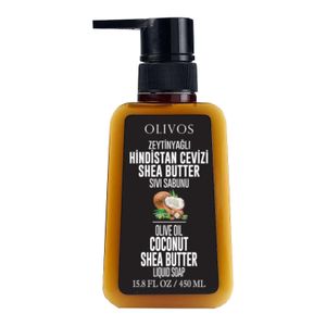 Olivos Olive Oil Liquid Soap Coconut Shea Butter, 1x 450ml flüssige Handseife mit Kokosnuss Flüssigseife