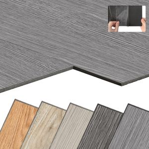 NAIZY PVC podlaha vinylová podlaha samolepicí se vzhledem dřeva, 72 kusů 10,04m² vinylové samolepicí dlaždice podlahové dlaždice samolepicí, PVC podlaha protiskluzová vodotěsná nehořlavá, dub šedý
