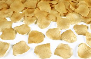 100 Rosenblätter aus Stoff – Ø 5 cm | Gold