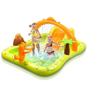 SWANEW Planschbecken Play Center Jungle Adventure Pool Wasserrutsche aufblasbar
