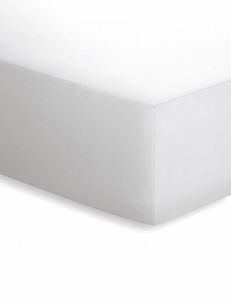 schlafgut Mako-Jersey Spannbetttuch Spannbettlaken 90x200 cm - 100x200 cm Weiss
