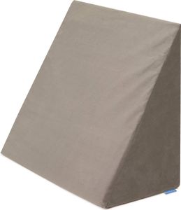 Badum - Rückenkissen, Keilkissen Bett, Memory Foam, Bezug, 60x50x30 - Braun