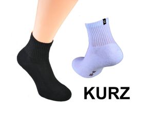 6 Paar Kurzsocken Socken mit Frotteesohle 39/42 schwarz & weiß