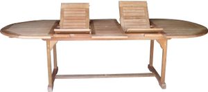 Gartentisch Auszugstisch Tisch Balkontisch oval 180-260x110 cm