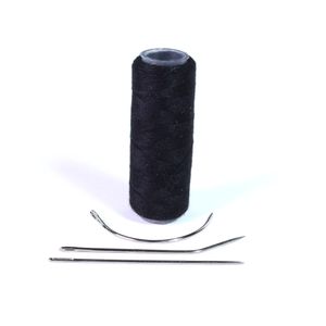 hair2heart Extension Tools - Tressier Set mit Nadel und Faden für die Extension Weaving Methode, für Haarverlängerungen, zum Anbringen von Tressen - Schwarz
