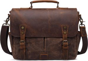 OKWISH Retro Umhängetasche Handtasche Tragetasche Schultertasche Herrentasche Segeltuch Leder Kuriertasche Messenger-Bags Aktentasche für Arbeit Reise Schule Hochschule Arbeit Schulranzen Braun OKWISH Retro Umhängetasche Handtasche Tragetasche Schultertasche Herrentasche Segeltuch Leder Kuriertasche Messenger-Bags Aktentasche für Arbeit Reise Schule Hochschule Arbeit Schulranzen Braun