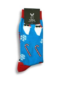 TwoSocks Weihnachtssocken Cool Santa lustige Socken für Damen & Herren witzige Strümpfe als Geschenk, Baumwolle Einheitsgröße