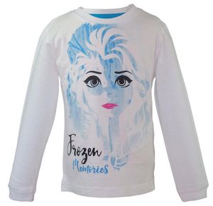 Disney Frozen Eiskönigin Elsa Langarmshirt, weiß 116 (6J)