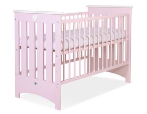 Kinderbett Rosa für Mädchen 120x60 cm mit Matratze Gitterbett Holzkinderbett Babybett Pink schnelle Lieferung Komplett Schaummatratze