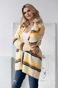 PeeKaBoo Cardigan Strickjacke bunt gemustert für Damen beige PeeKaBoo Cardigan Strickjacke bunt gemustert für Damen beige