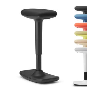 Trendoffice to-swift, Bürohocker, Stehsitz, Stehhilfe, Sitzhocker mit Wippfunktion ergonomisch und höhenverstellbar (50-75 cm) für gesundes und aktives Sitzen, by Dauphin (schwarz)