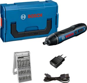 Bosch Professional akumulátorový skrutkovač Bosch GO (vrátane 25-dielnej sady bitov, nabíjacieho kábla, L-BOXX Mini)