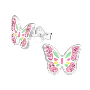 Ohrstecker Schmetterling Kinder: Ohrringe Silber 925