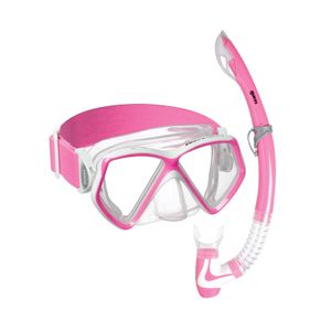 Mares Pirate-Neon Kinder Schnorchelset Tauchbrille und Schnorchel, Farbe:rosa/weiß
