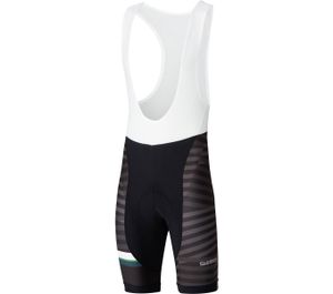 Shimano Team Bib Shorts Black/Green  (L)