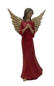 Deko Engel Schutzengel mit Metall Flügel Weihnachtsengel Skulptur Figur Elfe Fee