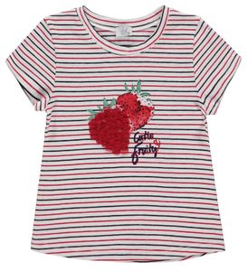 Königsmühle® Mädchen T-Shirt Erdbeere Ringel , Größe:140, Präzise Farbe:Mehrfarbig