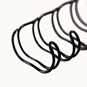 Drahtbinderücken 3:1, schwarz, 6,4 mm, 34 Ringe, 100 Stück, für ca. 45 Blatt – Metallringbindung, Spiralbindung, Ringbindung