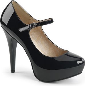 CHLOE-02 Pleaser Damen High-Heels Mary Jane Plateaupumps schwarz Lack