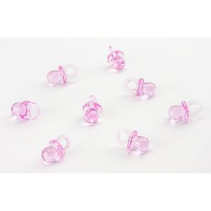 Oblique Unique 30 Mini Schnuller rosa Dekoration Taufe Tischdeko Streuteile Baby