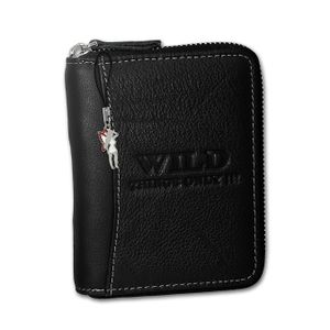 Wild Things Only RFID Blocker portfel męski z naturalnej skóry czarny 10x2x12cm D2OPJ108S