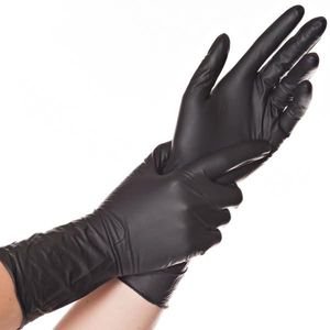 Nitril-Handschuh Safe Long puderfrei M 30cm schwarz VE=100 Stück