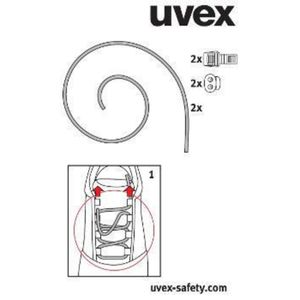 Uvex® elastische Schnürsenkel 9591 für diverse Modelle, passend:für uvex 1, uvex motion style und uvex xenova atc
