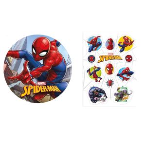 2er Set Spiderman Tortenaufleger + Muffinaufleger Geburtstag