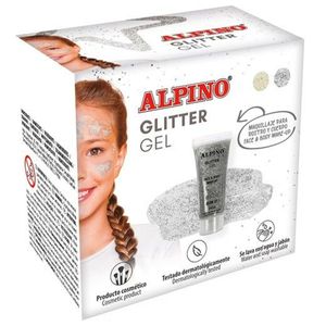 Alpino klares Gel mit Glitter Glitterbox 6u silber