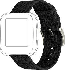 topp - Armband Fitbit Versa/Versa 2, Nylon, black