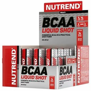 Nutrend BCAA Liquid Shot BOX 20 x 60 ml / BCAA  / Schnell resorbierbare BCAAs in praktischer Ampulle