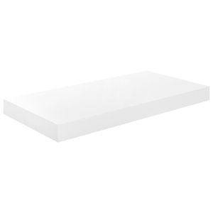 vidaXL Schweberegal Hochglanz-Weiß 50x23x3,8 cm MDF