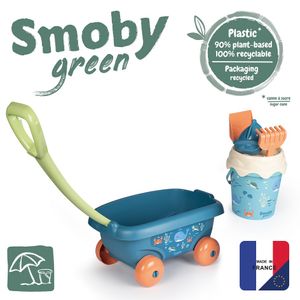 Smoby - Bioplastový vozík na piesok Smoby s vedierkom a príslušenstvom