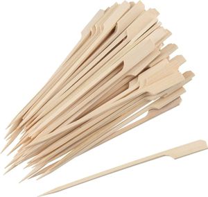 Fackelmann Fingerfood-Sticks 15 cm ASIA LINE, Holzspieße aus Bambus, robuste Naturholzspieße (Farbe: Braun), Menge: 70 Stück