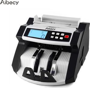 Aibecy Automatische Multi-Currency Geldschein Geld Bill Zähler Zählmaschine LCD-Display mit UV MG Counterfeit Detector für EURO US Dollar AUD Pfund Geldzählmaschine Geldzähler