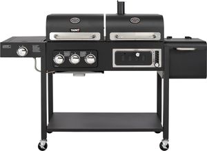 TAINO Hero Duo Gasgrill Holzkohlegrill Smoker Grillwagen BBQ Grill schwarz