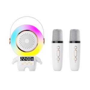 Computer-Mikrofone, Karaoke-Maschine mit 2 kabellosen Mikrofonen, Bluetooth-Karaoke-Lautsprecher, Stimme wechselnde Effekte, für Kinder Computer-Mikrofone, Karaoke-Maschine mit 2 kabellosen Mikrofonen, Bluetooth-Karaoke-Lautsprecher, Stimme wechselnde Effekte, für Kinder