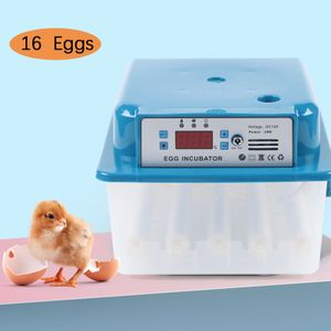 líheň na 16 vajec Inteligentní inkubátor s LED ukazatelem teploty + regulace vlhkosti + plně automatické otáčení Domácí líheň pro plazy Voliéry
