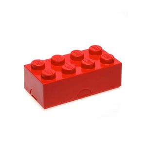 Lego - Brotdose, Ziegelstein AG133 (6 cm x 20 cm x 10 cm) (Rot)