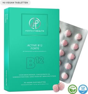 Perfect Health - B12 Vitamin Active Forte - 90 Tabletten - Vegan - Hochdosiert 1000 mcg Methylcobalamin