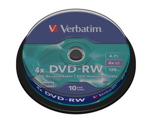 Verbatim DataLife DataLifePlus - DVD-RW 4x - 4,7 GB 120min - 10er Spindel